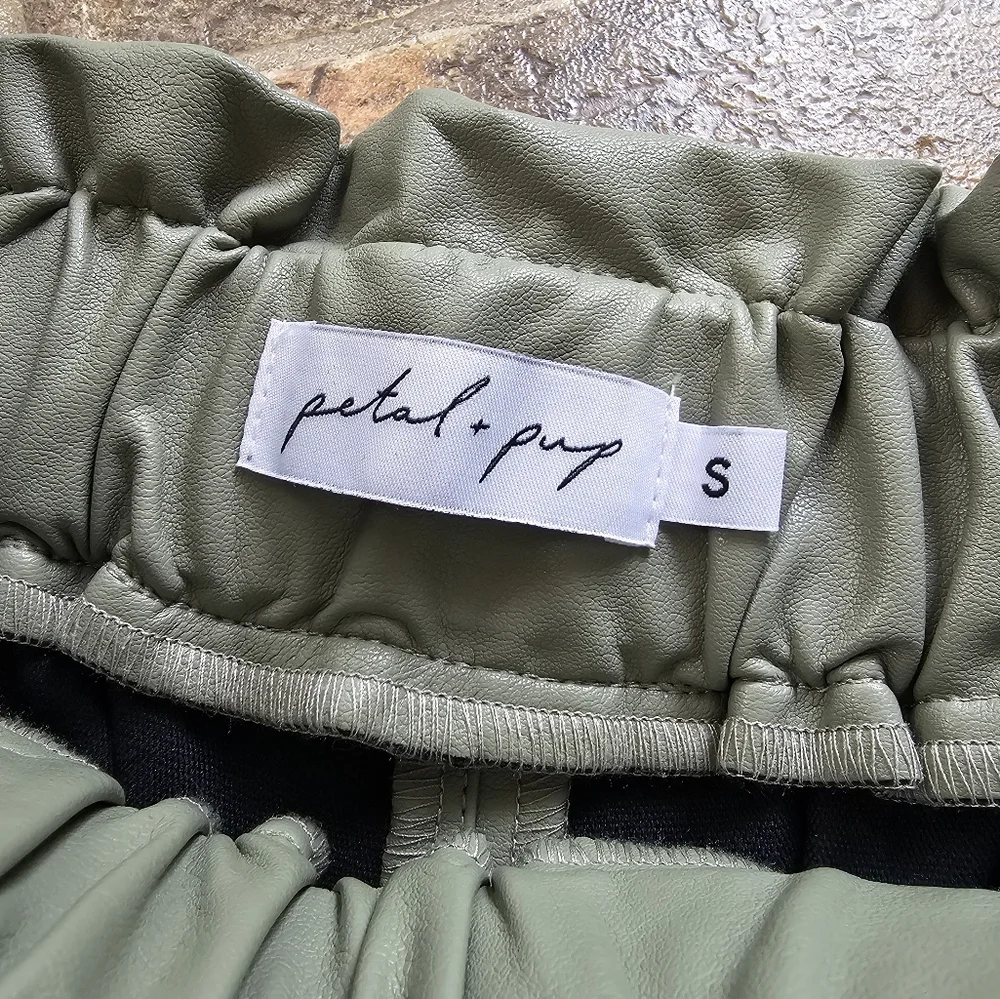 Petal & Pup High Waist Pleather Shorts with Waist Tie - Picture 5 of 8